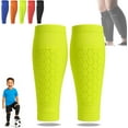 thumbnail image 1 of Shin Defender, Shin Guards Kids with Honeycomb Pads, 2 Pack Shindefender Shins Guards Soccer for Ski Youth Adult(Green,M(Age 11-13)), 1 of 8