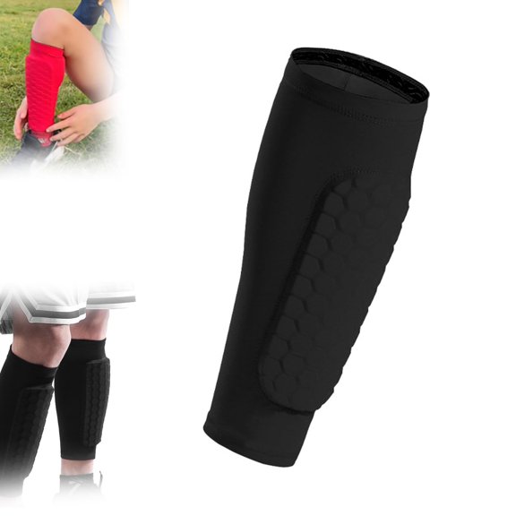 Shin Defender Shin Guards, Shin Guards, Soccer Shin Guards, Youth Shin Guards Soccer,Shin Defender Shin Guards, Compression Sleeve with Honeycomb Pads, Shin Pads for Aldult, Black, M