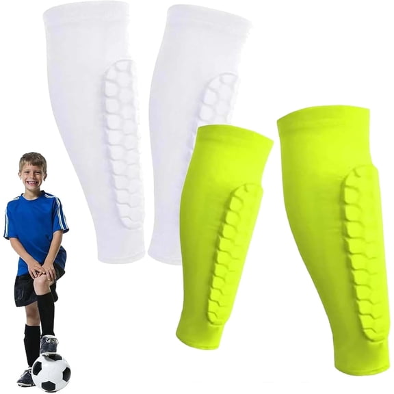 Shin Guards Kids,with Honeycomb Pads, Lightweight Calf Protective Soccer Gear for Football Baseball Boxing