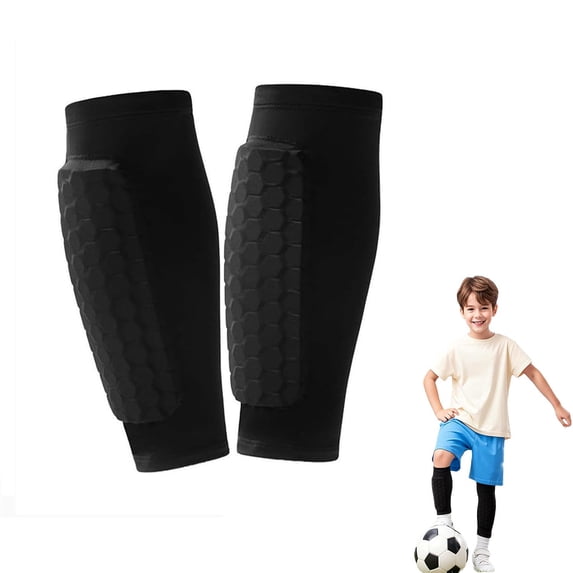 Shin Guards – Soccer Shin Pads for Adults with Calf Sleeve, Honeycomb Protection Gear for Soccer