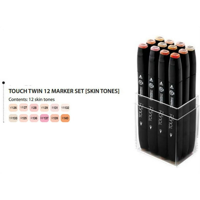 TOUCH Twin & Brush Alcohol Markers available in 204 colors ShinHan