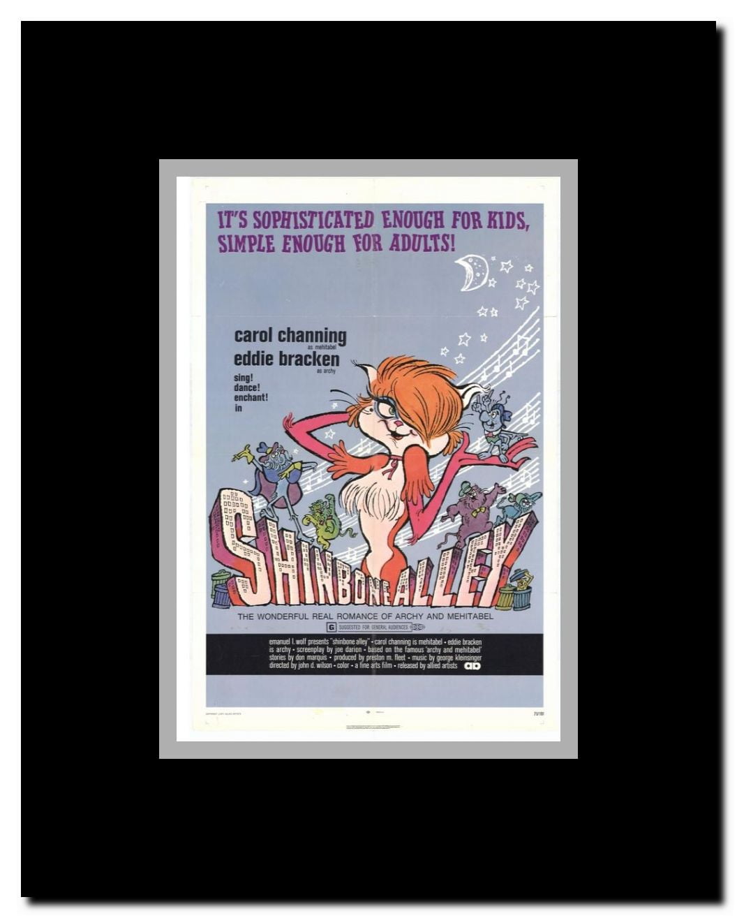 Shinbone Alley Framed Movie Poster