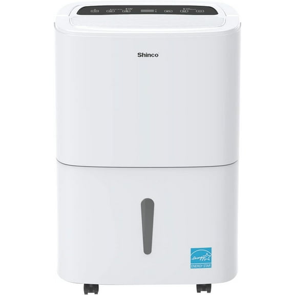 Shinco 120pt Energy Star Dehumidifier in White for 6000 sq ft - Portable, Automatic Defrost, Timer