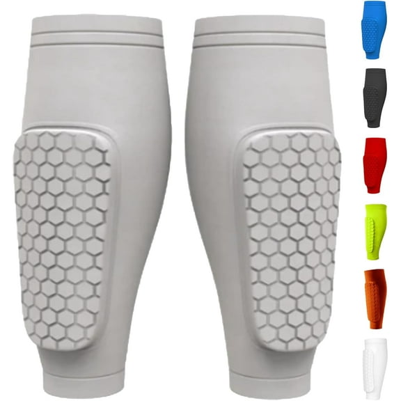 Shindefender Shin Guards, Shin Defender Shin Guards, Shindefender Compression Sleeve with Honeycomb Pads, Soccer Shin Guard Sleeves, Shin Pads for Kids and Aldult