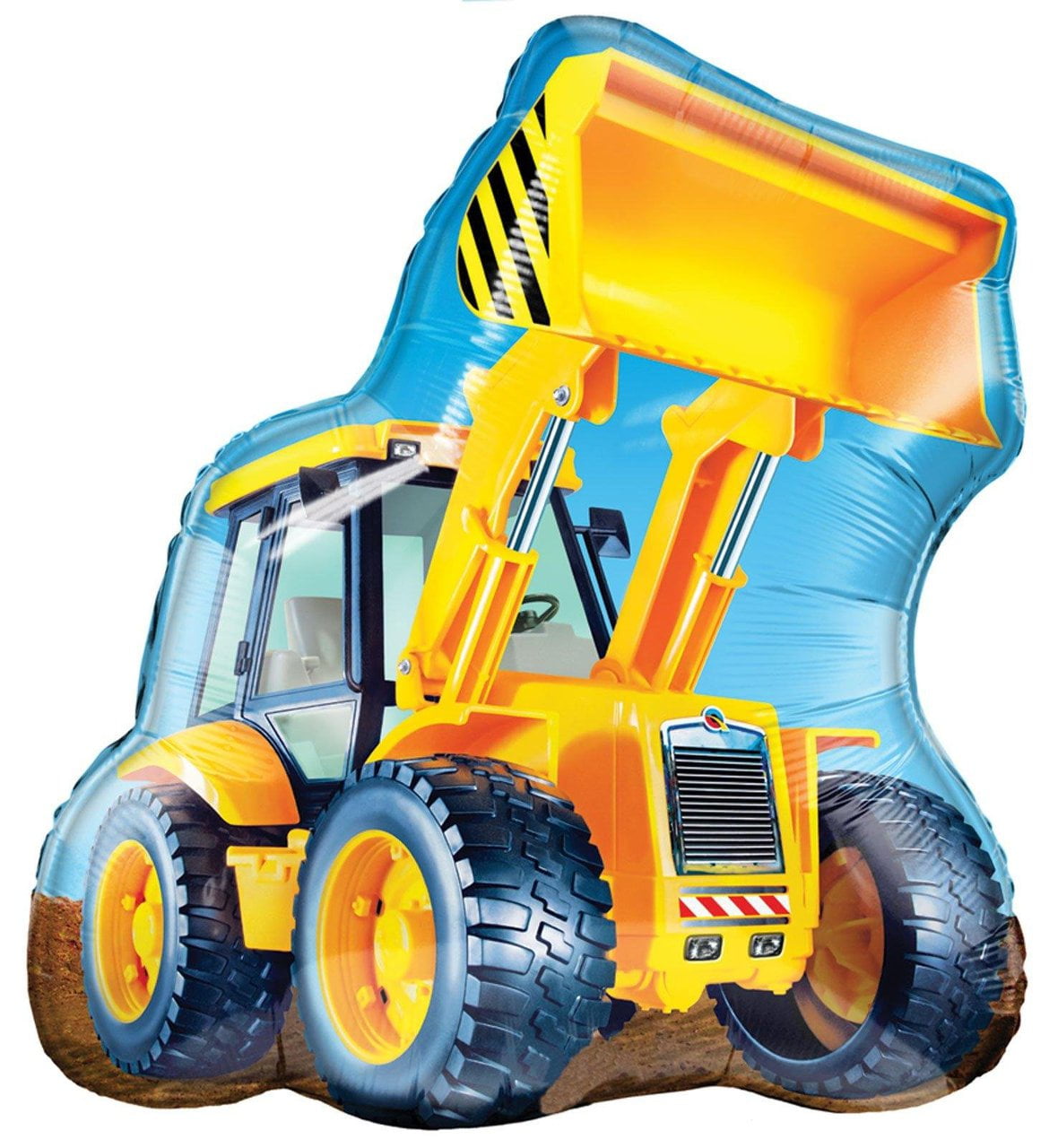 Shindigz Construction Vehicles Multi-color Latex Loader Shaped Balloon