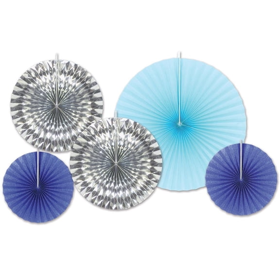 Shindigz Multi-color Circle Shaped Paper Party Lanterns & Hanging Pom Poms