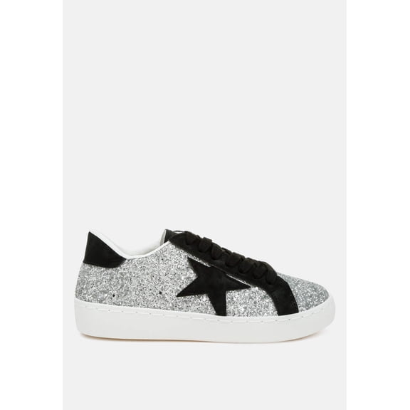 Shinding Glitter Star Chunky Sneakers