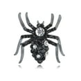 thumbnail image 1 of Shine Black Clear Crystal Rhinestones Widow Spider Insect Bug Pin Brooch, 1 of 4