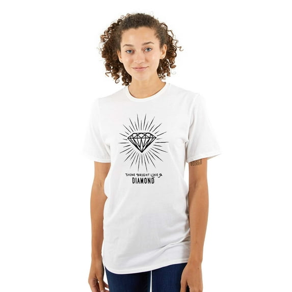 Shine Bright Diamond Cute Positive Women's Graphic T Shirt Tees Brisco Brands S
