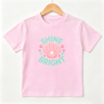 thumbnail image 1 of Shine Bright Shell Pearl Girls Graphic Tee, Cute Ocean Summer 100% Cotton Kids Short Sleeve T-Shirt 4-13Y, 1 of 5