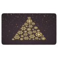 thumbnail image 1 of Shine Christmas Tree Linen Nonslip Floor Mat, Entryway Doormat Durable Low-Profile Mat Home Decor, Rug Washable Kitchen Bathroom Laundry Bedroom Living Room Doormats 30x17in, 1 of 6