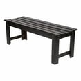 thumbnail image 1 of Shine Company 60" Cedar Wood Backless Patio Porch Garden Bench in Black, 1 of 3