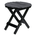 thumbnail image 1 of Shine Company Adirondack Round Cedar Wood Foldable Side Table in Black, 1 of 5