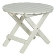 thumbnail image 1 of Shine Company Adirondack Round Cedar Wood Foldable Side Table in White, 1 of 3