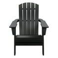 thumbnail image 1 of Shine Company All-Weather Resin Patio Porch Folding Adirondack Chair in Black, 1 of 5