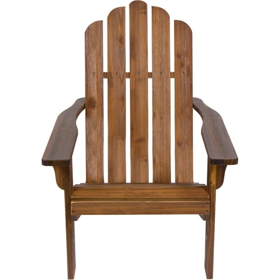 Shine Company Marina II Solid Wood Adirondack Chair, Oak
