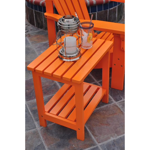 Shine Company Rectangular Side Table - Tangerine