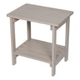 thumbnail image 1 of Shine Company Rectangular Traditional Wooden Indoor/Outdoor Side Table in Gray, 1 of 3