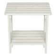 thumbnail image 1 of Shine Company Rectangular Traditional Wooden Indoor/Outdoor Side Table in White, 1 of 3