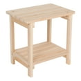 thumbnail image 1 of Shine Company Rectangular Wood End Table Indoor/Outdoor Side Table in Beige, 1 of 5