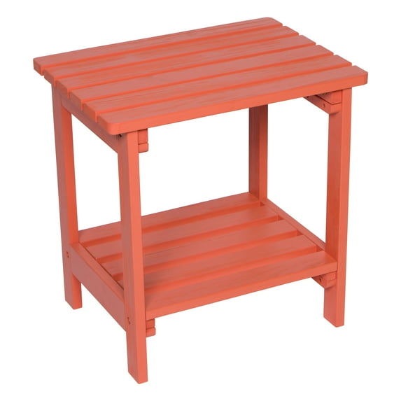 Shine Company 4114OP Indoor / Outdoor Rectangular Side Table with HYDRO-TEX™ finish, Organic Pumpkin