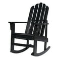 thumbnail image 1 of Shine Company Traditional Cedar Wood Adirondack Porch Rocker in Black, 1 of 4