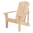 thumbnail image 1 of Shine Company Traditional Cedar Wood Patio Firepit Adirondack Chair in Beige, 1 of 5