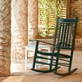 thumbnail image 1 of Shine Company Traditional Hardwood Indoor/Outdoor Patio Porch Rocker in Green, 1 of 5