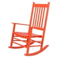 thumbnail image 1 of Shine Company Traditional Hardwood Indoor/Outdoor Patio Porch Rocker in Orange, 1 of 6
