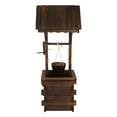thumbnail image 1 of Shine Company Transitional Cedar Wood Decorative Wishing Well in Brown, 1 of 5