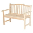 thumbnail image 1 of Shine Company Wood Easy Assembly and Natural Finish Garden Bench Beige, 1 of 6