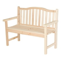 Shine Company Wood Easy Assembly and Natural Finish Garden Bench Beige