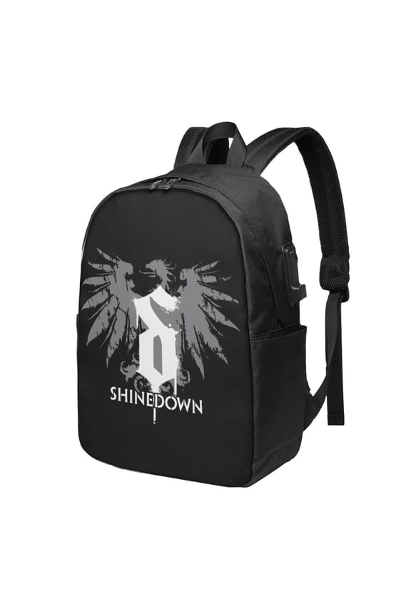 Shine-Down Backpack Fashion Travel Backpack Laptop Backpack 17 Inch External Usb Interface Headphone Line Interface