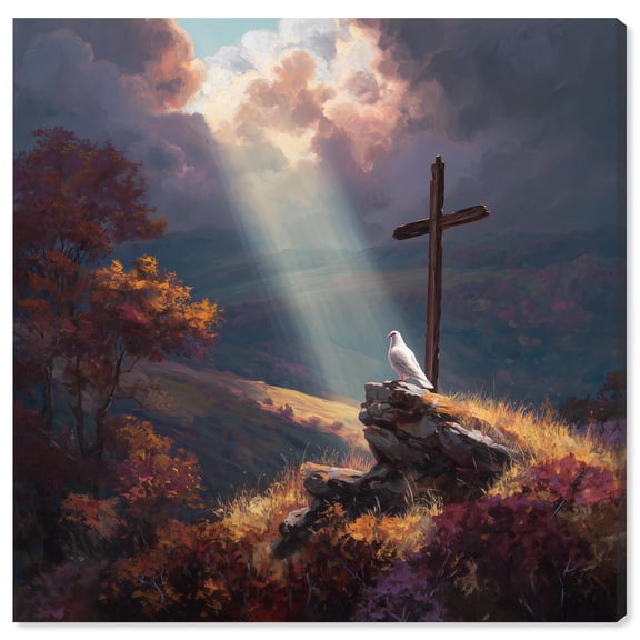 Shine Down Radiance Canvas Print Christian Wall Decor by Art Remedy, Gallery Wrapped, 12 x 12