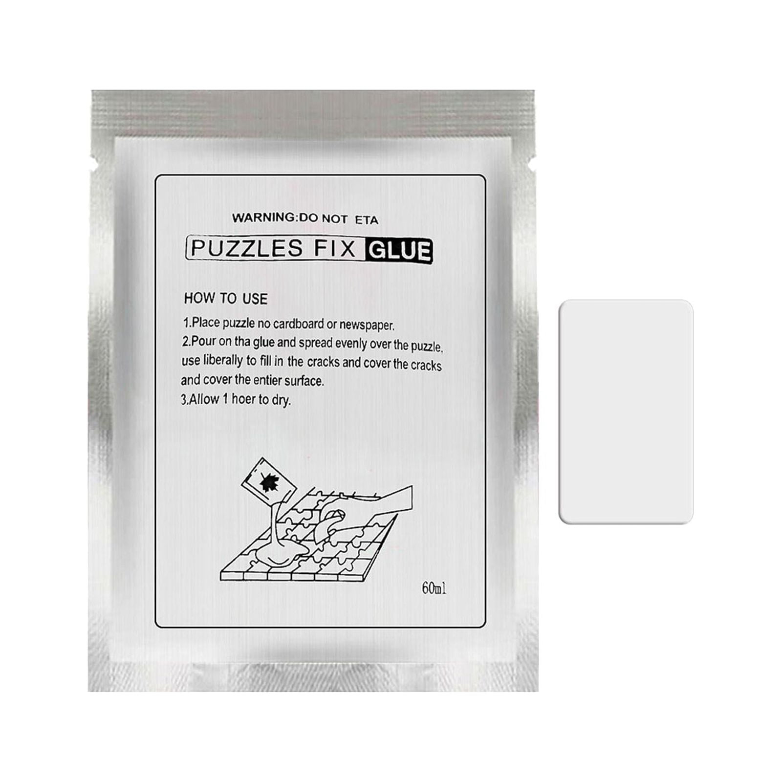 Shine Effect 60ml Jigsaw Puzzle Glue with Squeegee Board Conserver