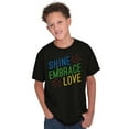 thumbnail image 1 of Shine Embrace Autistic Awareness Crewneck T Shirts Boy Girl Teen Brisco Brands XS, 1 of 6