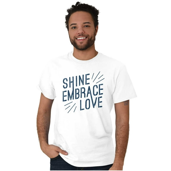 Shine Embrace Autistic Awareness Men's Graphic T Shirt Tees Brisco Brands S