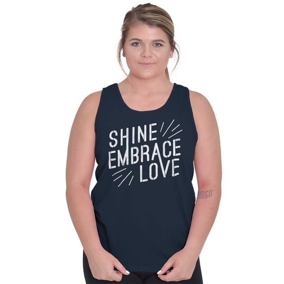 Shine Embrace Autistic Awareness Tank Top T Shirts Men Women Brisco Brands X