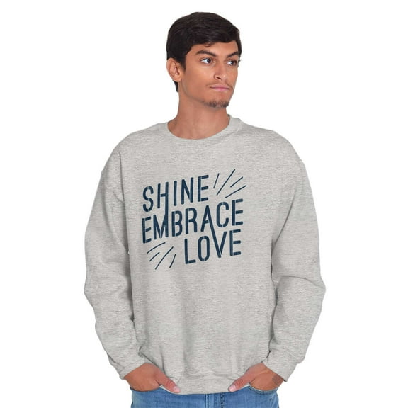 Shine Embrace Autistic Awareness Unisex Plus Fleece Graphic Sweatshirt Brisco Brands 2X