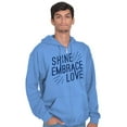 thumbnail image 1 of Shine Embrace Autistic Awareness Zip Up Hoodie Men's Women's Brisco Brands S, 1 of 6