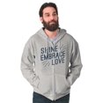 thumbnail image 1 of Shine Embrace Autistic Awareness Zip Up Hoodie Men's Women's Brisco Brands S, 1 of 6