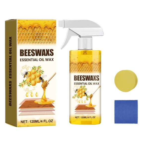 Shine-Enhancing Beeswax Wood Polish Spray A Protective Bees Wax Furniture Polish and Cleaner for Lasting Beauty on Floors and Cabinets 120ml