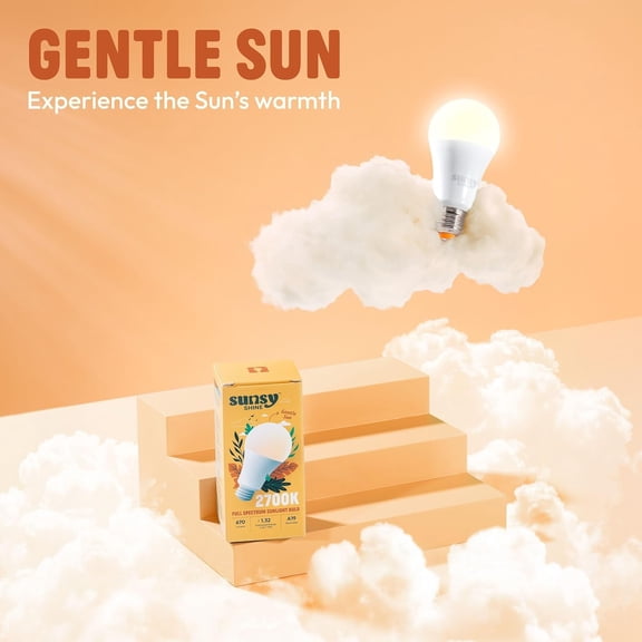Shine - The Full-Spectrum Truly Flicker-Free Sunlight Bulb for Humans - Boosts Energy, Mood, and Circadian Rhythm for Better Health - Near Perfect CRI - US-Based Company