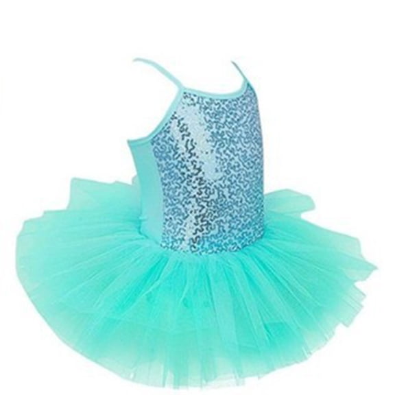 and Shine Girls Ballet Dance Dress with Sequin Camisole and Tutu Skirted Leotard for Ballerina Performance T-Shirts Kids Short Sleeve Crewneck Solid Basic Tees Casual Tops