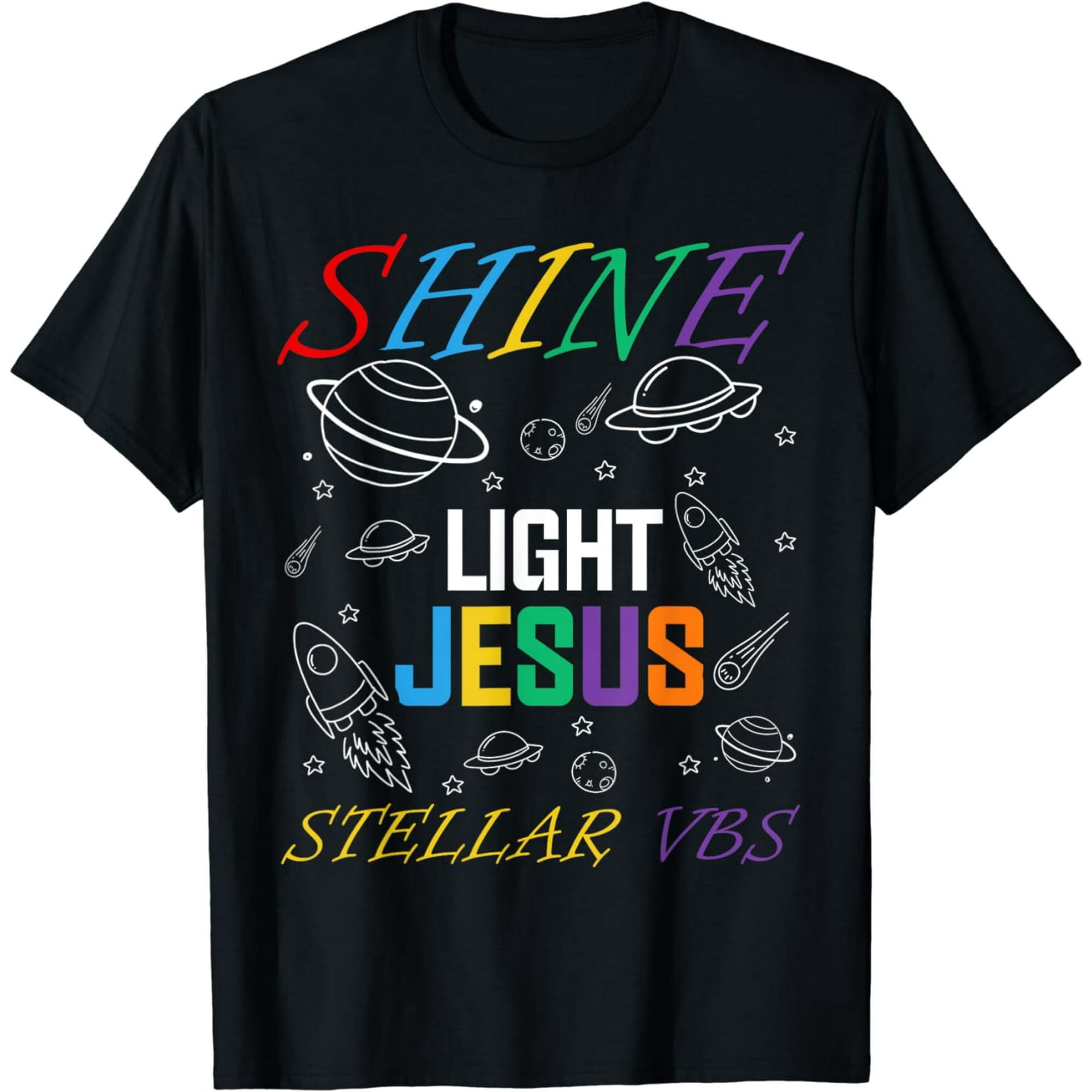 Shine Jesus Light Stellar VBS Squad Vacation Bible School pure cotton T ...