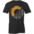 thumbnail image 1 of Shine Like A Sunflower T-Shirt | Pretty Flower Black Tee Gift, 1 of 5