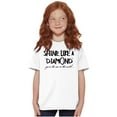 thumbnail image 1 of Shine Like Diamond Sparkle Unique Girls Kids T Shirt Tees Teen Brisco Brands L, 1 of 6