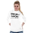 thumbnail image 1 of Shine Like Diamond Sparkle Unique Women Plus Size Long Sleeve Graphic Tee Brisco Brands 2X, 1 of 5