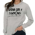 thumbnail image 1 of Shine Like Diamond Sparkle Unique Women Plus Size Long Sleeve Graphic Tee Brisco Brands 3X, 1 of 5