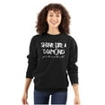thumbnail image 1 of Shine Like Diamond Sparkle Unique Women Plus Size Crewneck Sweatshirt Brisco Brands 2X, 1 of 5